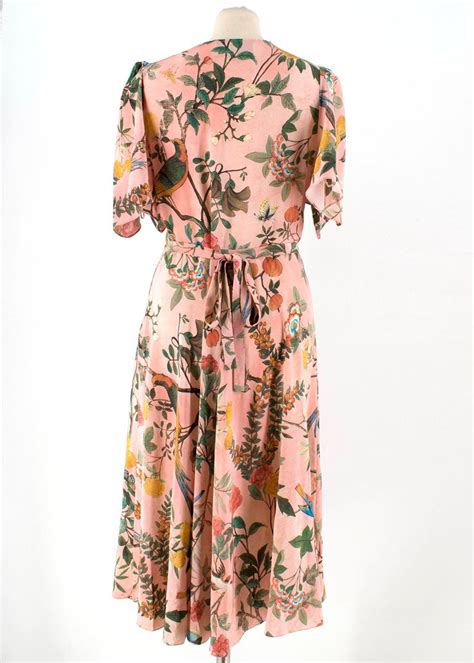 gucci dress green pink|Gucci pink dress floral print.